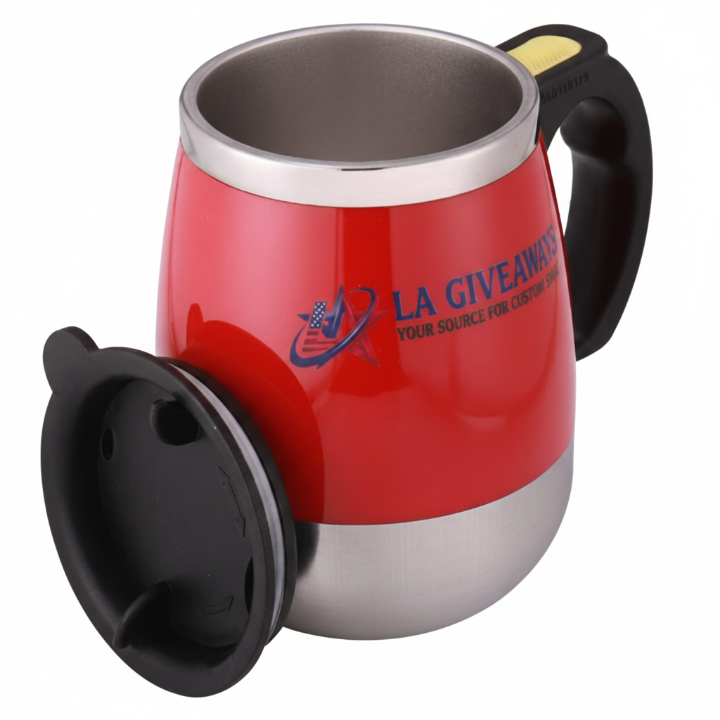 DW-mug-Esh-11 400ml Stainless Steel Automatic Mixing Coffee Cup Mug - Image 1