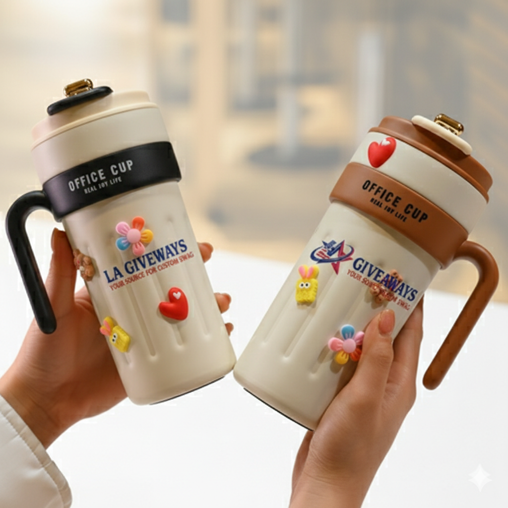 DW-mug-Esh-12 Cute Coffee Thermos Cups Display Tumbler with Handle custom - Image 1