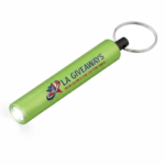 Custom Logo Printed Mini Cylinder LED Flashlight Key Tags Pr