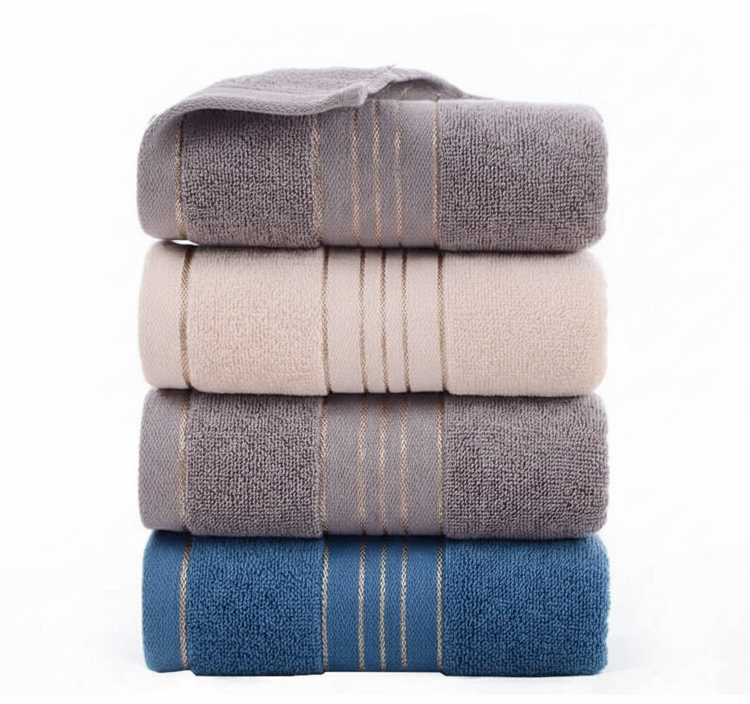 HG-BW-UZA-01 1 Luxury Cotton Bath Towels with Embroidered Logo Woven - Image 1