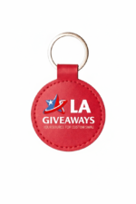 Leather Round Shaped Keychain - Image 4