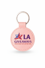 Leather Round Shaped Keychain - Image 5