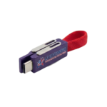 Magnetic Mini Charging Fabric 4 in 1 Keychain USB Cable