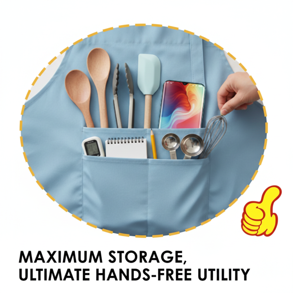 KW-kw-Esh-01 Custom logo Waterproof Hand-wiping Apron Kitchen Oil-proof - Image 1