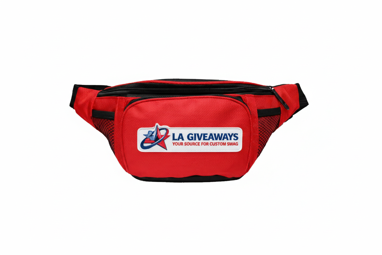 LBC-WB-UZA-01 1 Sports Style Custom Logo Crossbody Bag Side Net Waist Pack - Image 1