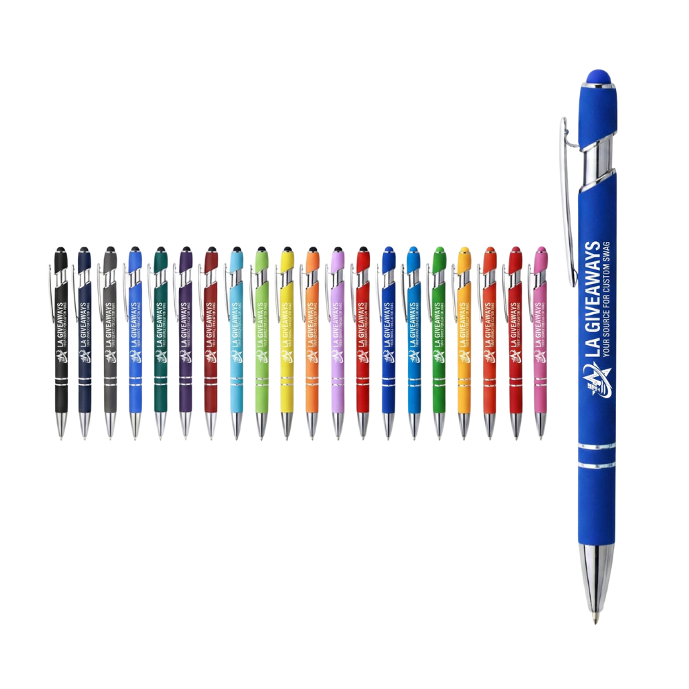OS-PEN-MARY-03 Soft-Touch 2 in 1 Metal Stylus Pen