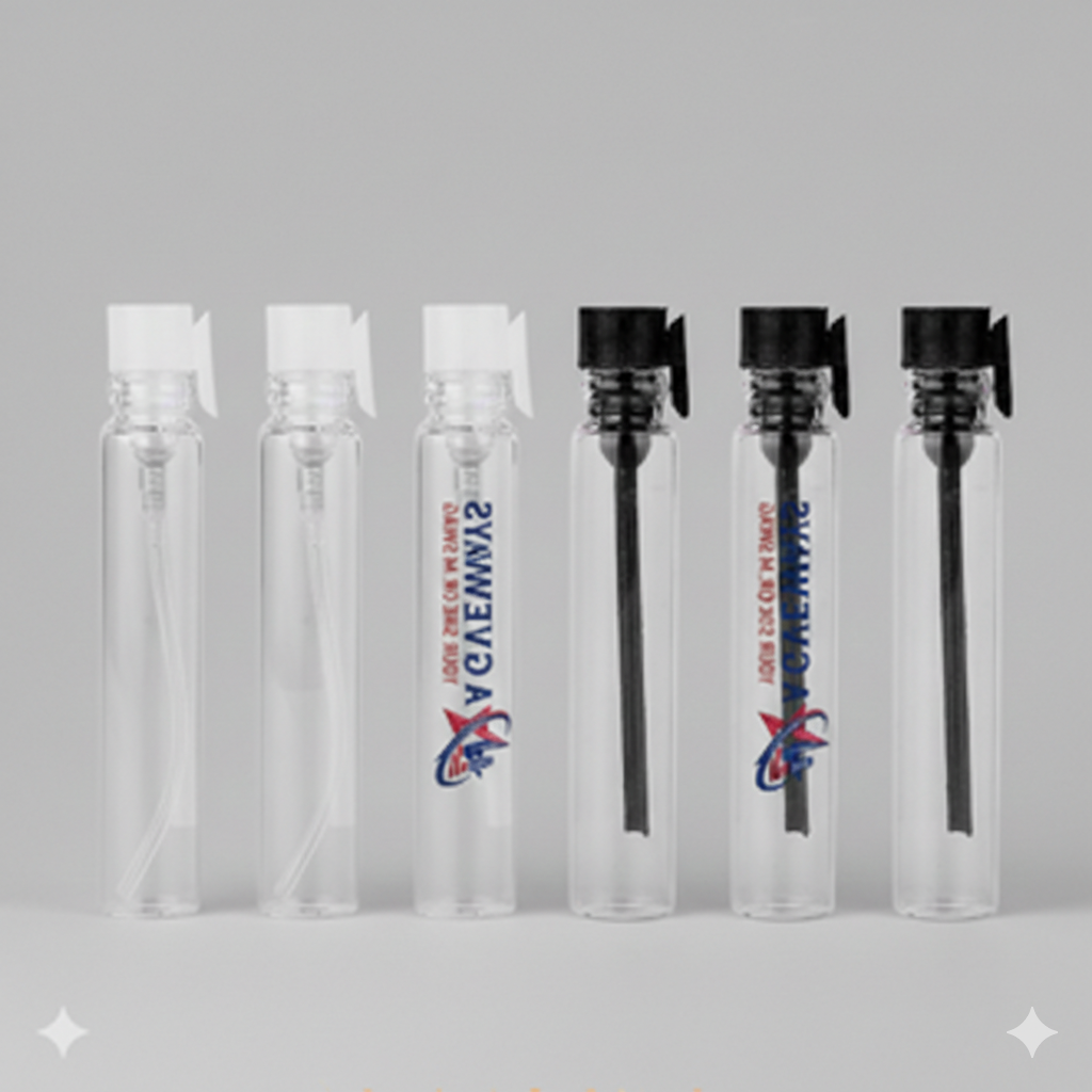 PK-bt-Esh-04 Perfume Sample Glass Bottle and Cork Custom logo 1ml,2ml,3ml - Image 1