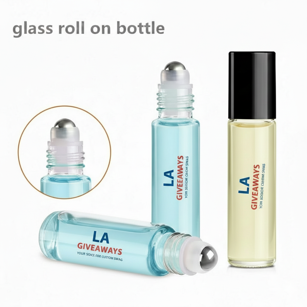 PK-bt-Esh-05 Transparent Essential Oil Stainless Roller Bottle Perfume - Image 1