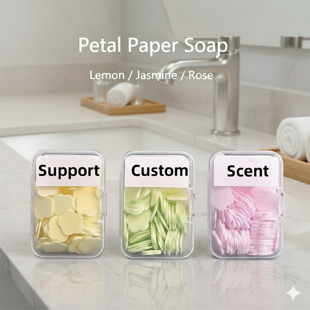 PK-bt-Esh-08 Custom logo Travel Hand Washing Paper Soap Sheets box - Image 1