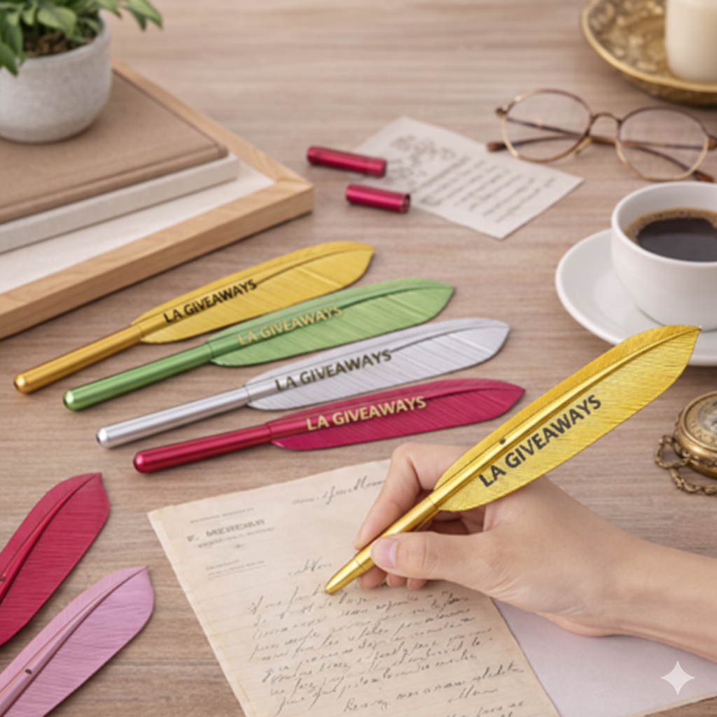 PN-pen-Esh-12 Retro Style Neutral Feather Pen Creative Custom logo - Image 1