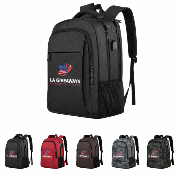 Waterproof Polyester Backpack With USB Port