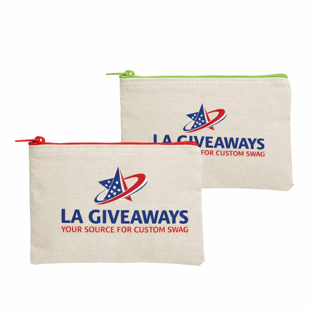 BG-BG-SAM-10 (1) Canvas Zipper Pouch - Compact Promotional Organizer