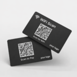 Custom NFC PVC Card With Unique QR Code for Wifi, shops - Image 2