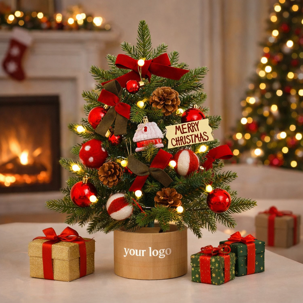 CT-tree-Esh-01 (1) Customizable Mini Gold Red Christmas Tree Ornaments - Image 1