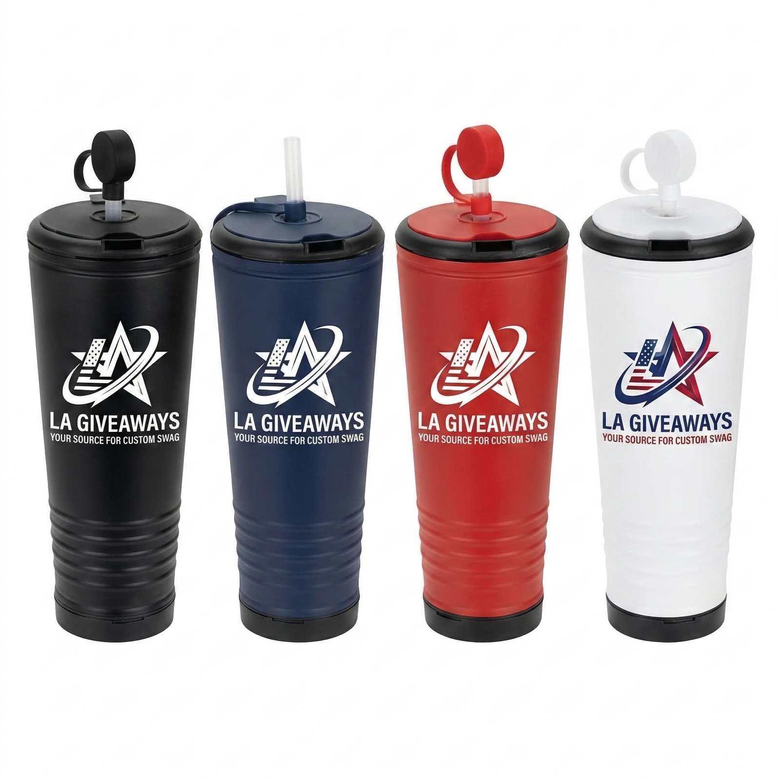 DW-MUG-SAM-09 (2) Stainless Steel Tumbler with Straw & Lid