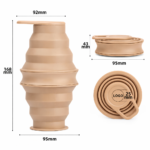 Travel Cups Double Reusable Silicone Sport Water Bottle