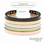 Stainless Steel Magnetic Cuff Bangle 6mm(W) Dual Magnet - Image 3