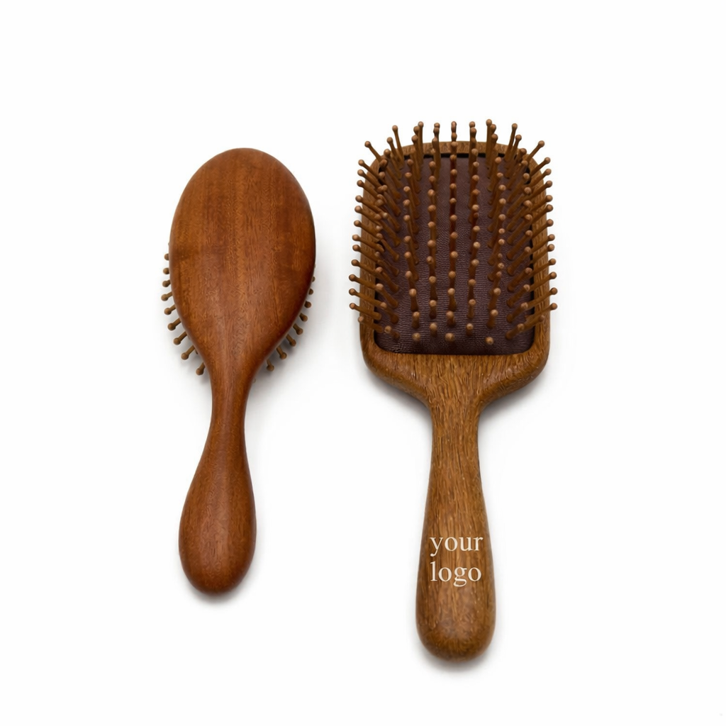 HR-brsh-Esh-01 (2) Natural Solid Wood Comb Brush Custom Logo - Image 1