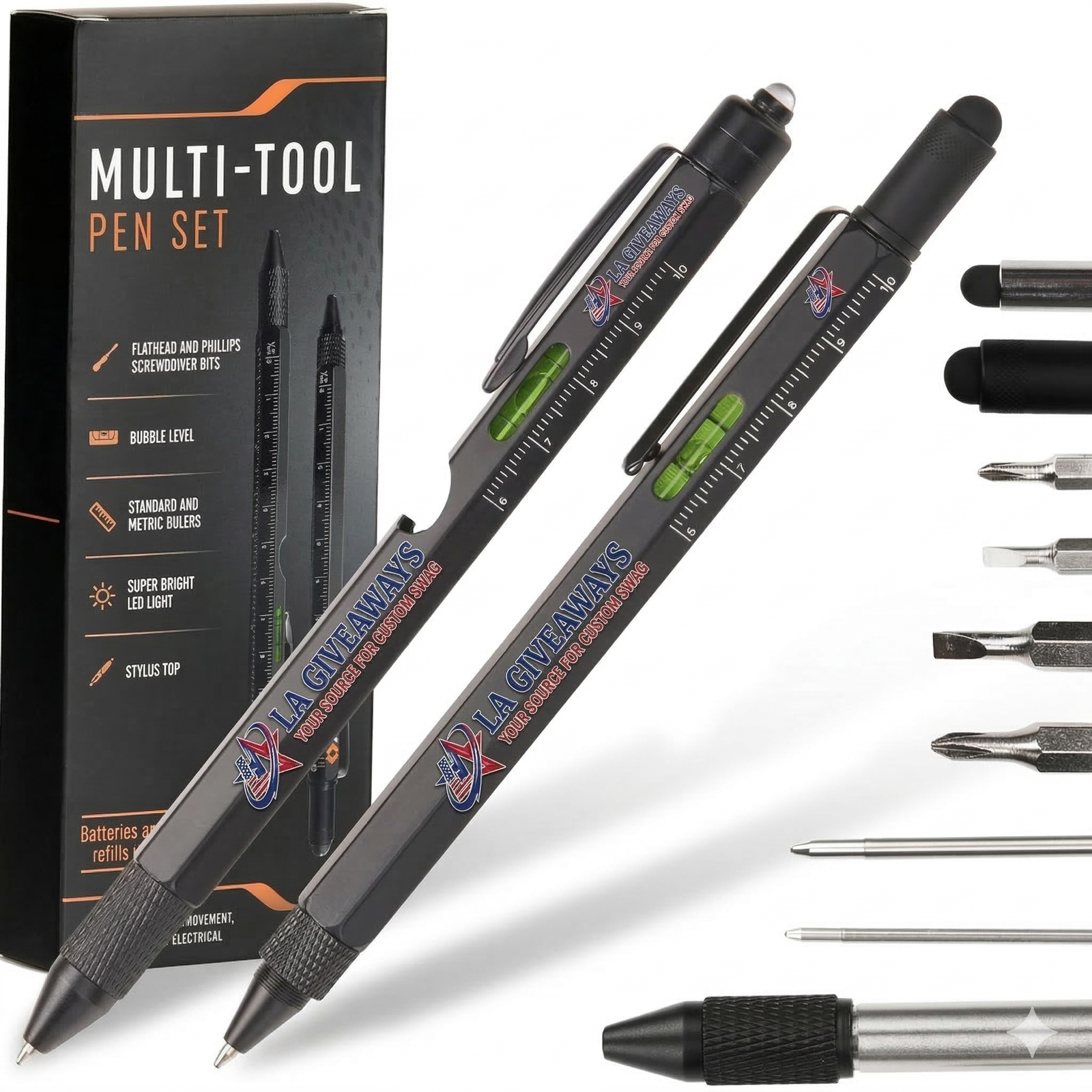 OS-PEN-SAM-05 (4) Multitool Pen Set - 2-Pack Everyday Carry Tactical Tool