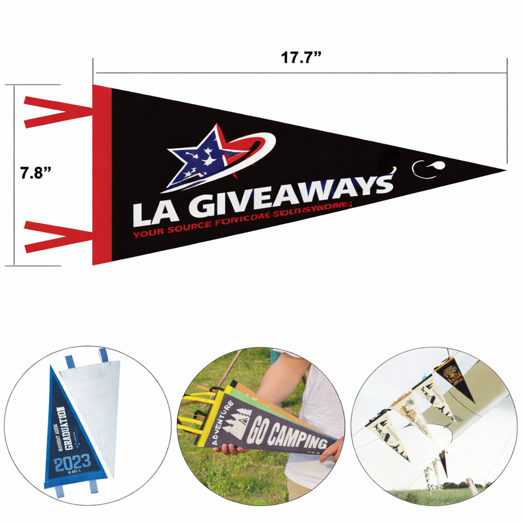 SI-FP-SAM-01 (1) Custom Felt Pennant - Full Color Promotional Banner