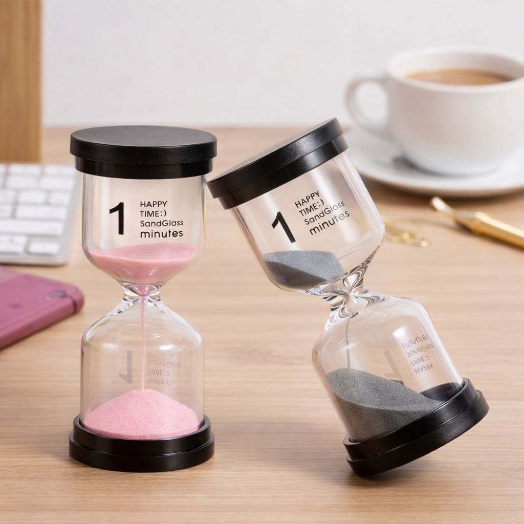 TR-time-Esh-02 (1) Glass Hourglass Timer 5/10/15/30/45/60 Sand Minutes Custom - Image 1